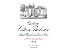 Château CÔTE DE BALEAU Grand cru classé Primeurs 2023