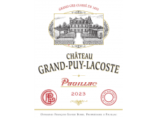 Château GRAND-PUY-LACOSTE Etiquette 2023