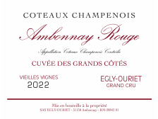 Champagne ÉGLY-OURIET Coteaux Champenois Ambonnay 2022 la bouteille 75cl