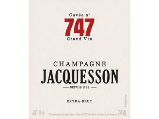 Champagne JACQUESSON Extra-Brut Cuvée n°747 ---- la bouteille 75cl